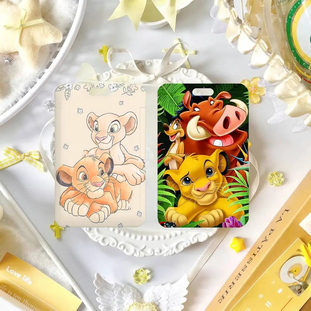 Cartoon T-The Lion King NFC Contactless Sliding Card Sleeve For Student Cards, Bus Cards, ID Cards, And Work Permits