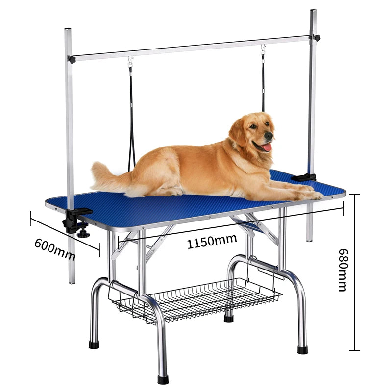 Durable Foldable Stainless Steel Dog Grooming Table Easy to Clean Eco Friendly Design