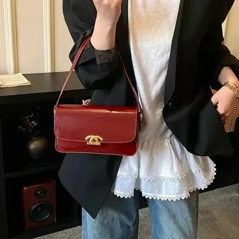 Classic Designer Leather Handbag For Women Crossbody Shoulder Bag Elegant Ladies Tote Purse Luxury Brand