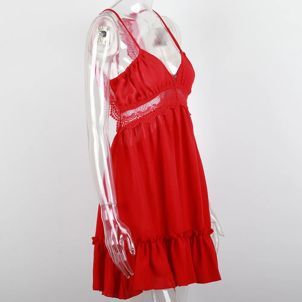 Sexy Strapless Floral  Waist Dress Cross-Border Elegant Cotton Blend Wrap Chest Style No Sleeve Summer New Arrival