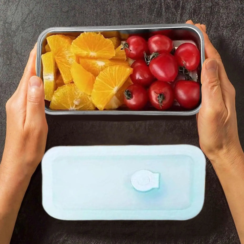 Bento Lunch Box 2-Tier Food Storage Container Reusable Snack Pack case  with Lid Lunch box for Summer Beach Sports