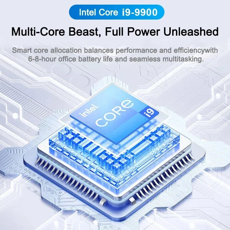 New Ultra Slim 14.1" Laptop Intel Core i9-9900 32GB 2TB Gaming Computer PC Windows11 Gamer office  Notebook 1920*1080