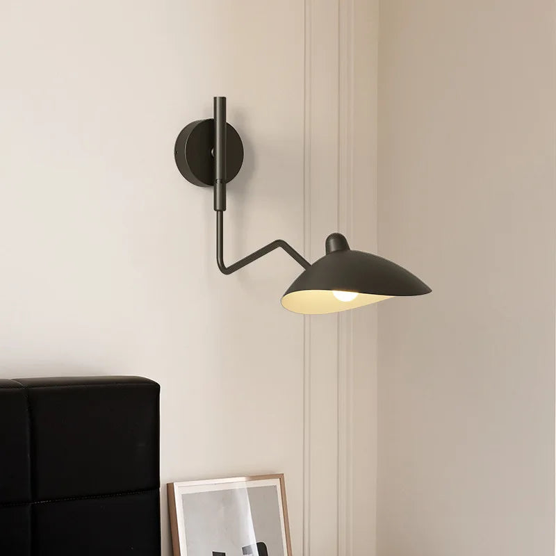 French Design Wall Sconce Lamp Long Arm Led Light with Angle Adjustable for Living Room Bedroom