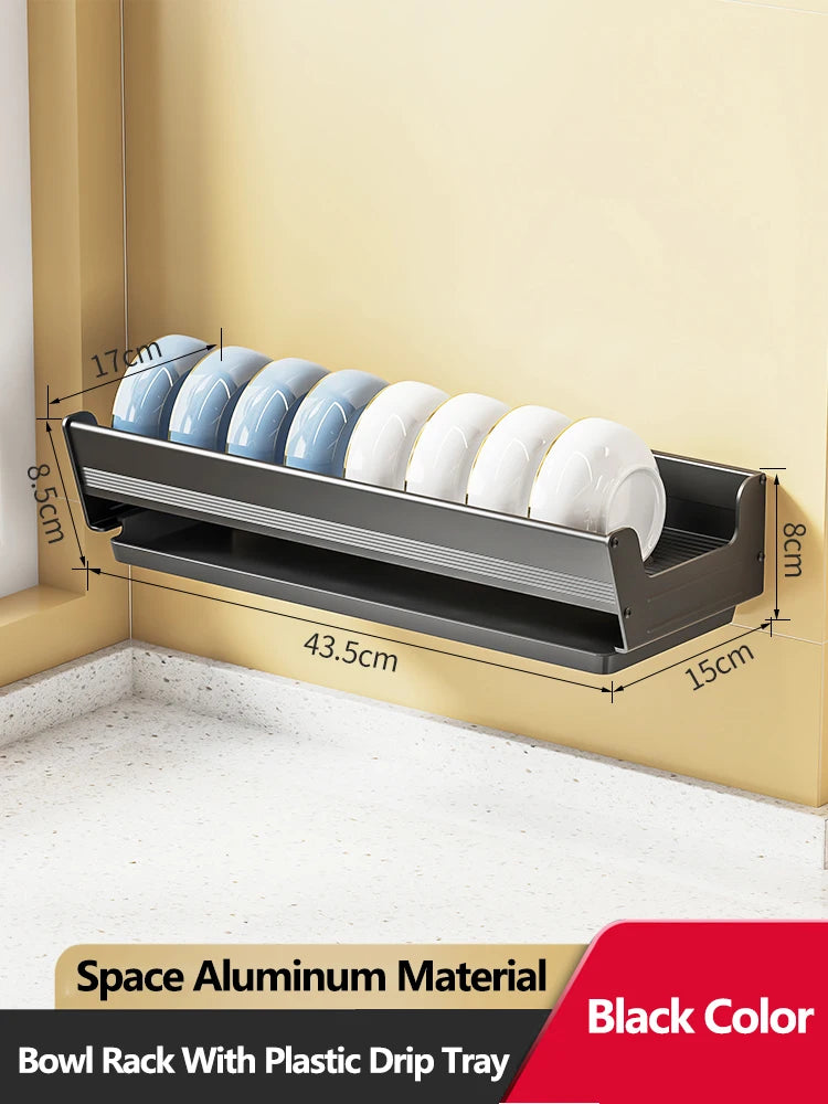 Wall Mounted Kitchen Dish Drainer Dish Drying Rack  Storage & Organization Kitchen Gadgets Shelf Useful Things For Kitchen