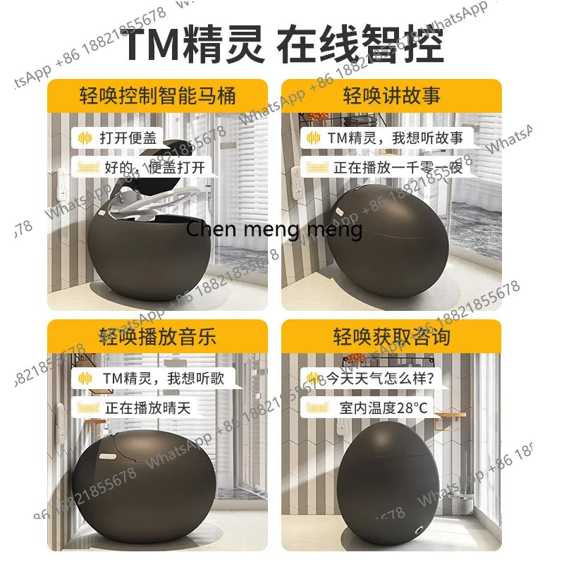 A17 Egg-shaped smart toilet integrated creative no water pressure limit siphon toilet