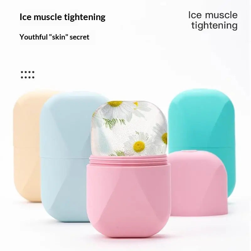 Face Lifting Facial Massager  Portable Silicone Ice Roller For Face Beauty Skin Care Tools Reusable  Trays Eyes And Neck