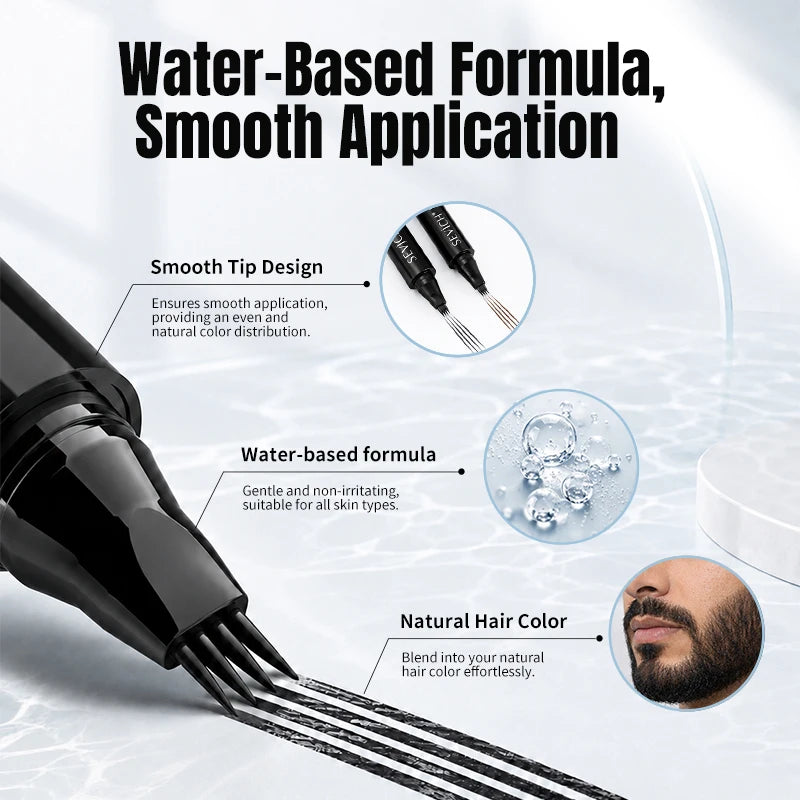 Waterproof Beard Pen Beard  Filler Pencil And Brush Beard Enhancer  Lasting Repair Moustache Coloring Shaping Tools Hair Pencil