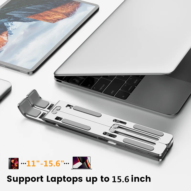 Foldable Metal Laptop Stand Adjustable Notebook Stand Laptop Holder Tablet Stand Computer Desktop Stand Laptop Accessories ﻿