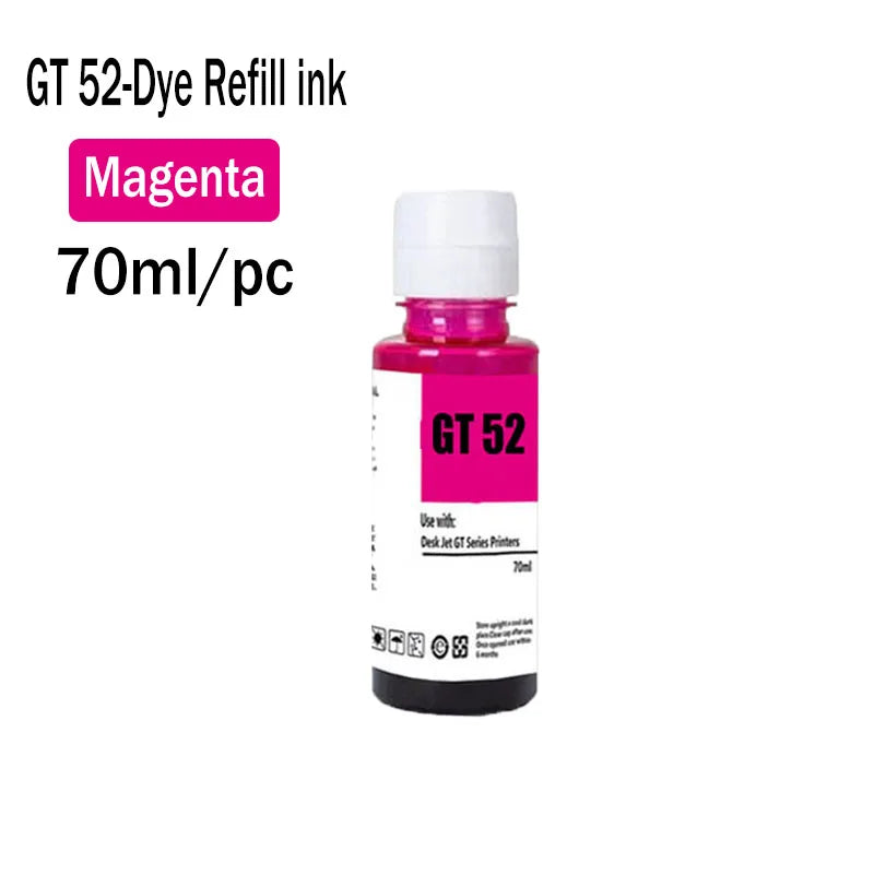 GT-52 GT-53 gt52 gt53 Refill Ink For HP GT5820 GT411 GT582 GT410 518 519 510 531 672 726 755 798 Printer Refill Dye Ink