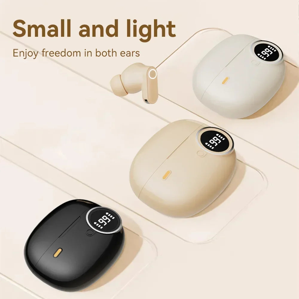 Bluetooth 5.4 Headphones True Wireless In-ear Long Noise Reduction TWS Sports High Sound Quality Digital Display Screen Earplugs