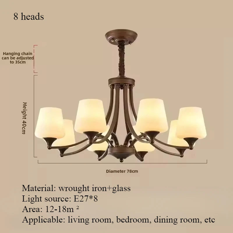 Antique chandeliers retro mid century modern lighting living room LED dining room hanging light indoor home decoration lighting