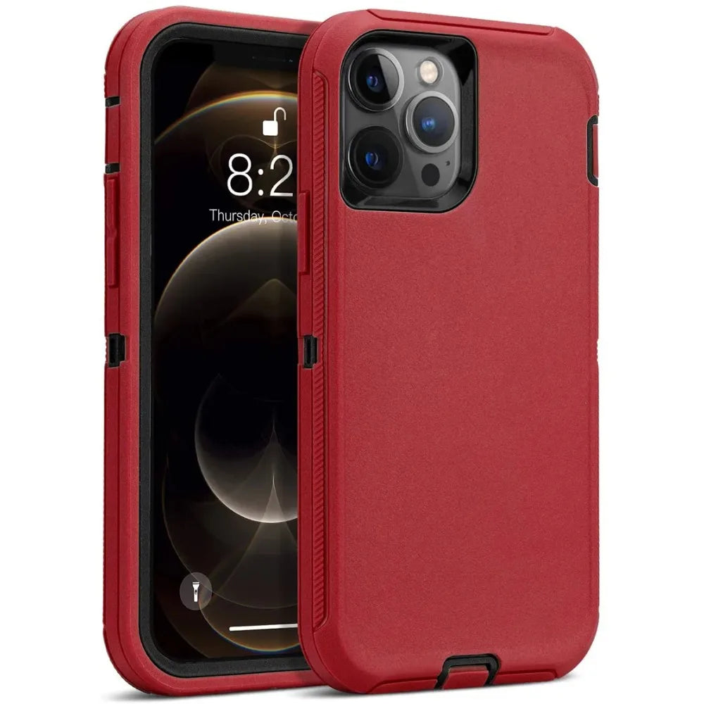 Shockproof Case for iPhone 16 15 14 13 12 11 ProMax Plus Military-Grade Heavy Duty Slim Silicone Cover Soft TPU Bumper 2-Pack