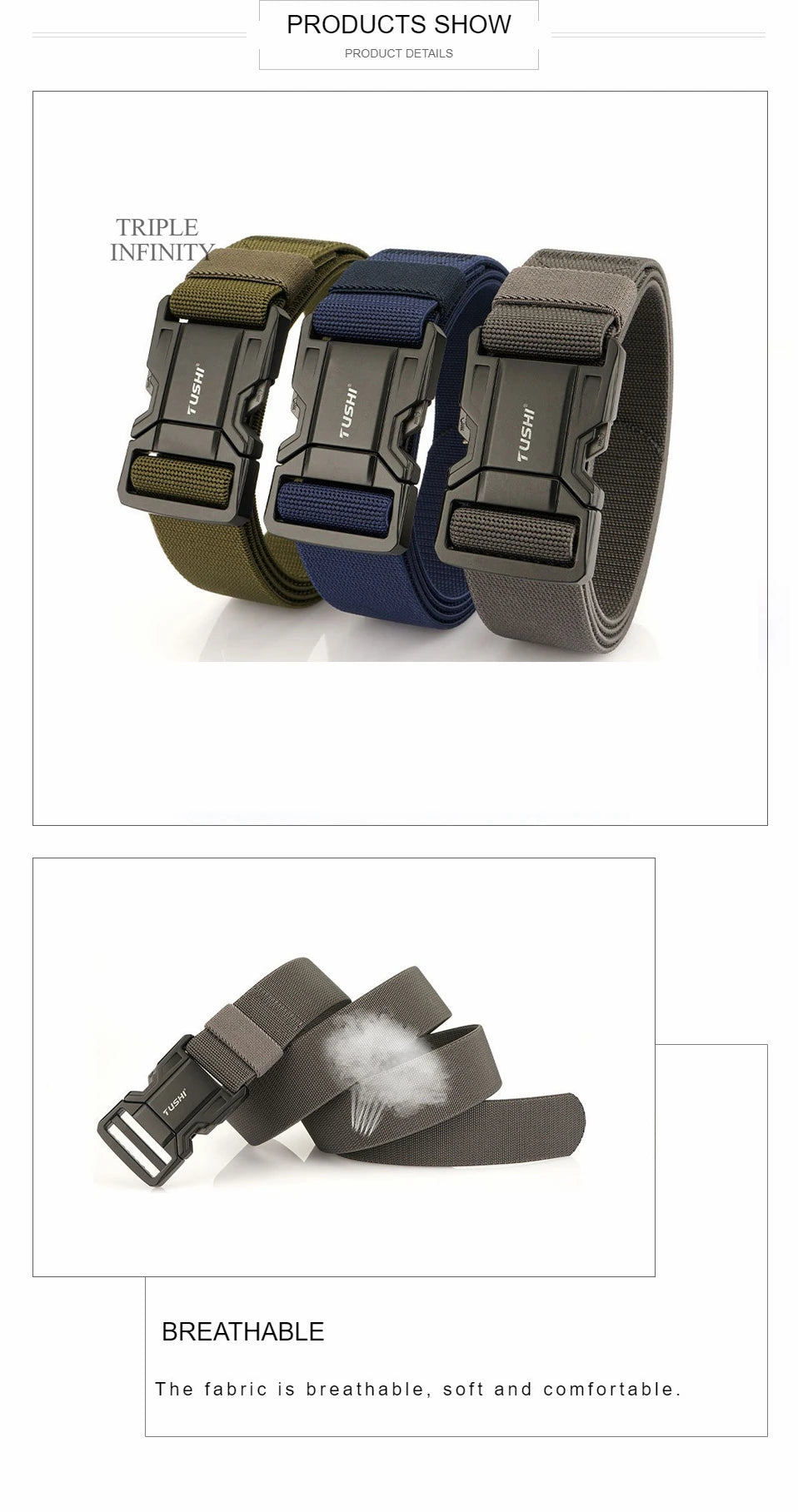 Quick Release Military Tactical Belts With Metal Buckle Durable Elastic Waist Belt Men Outdoor Training Stretch Strap For Pants