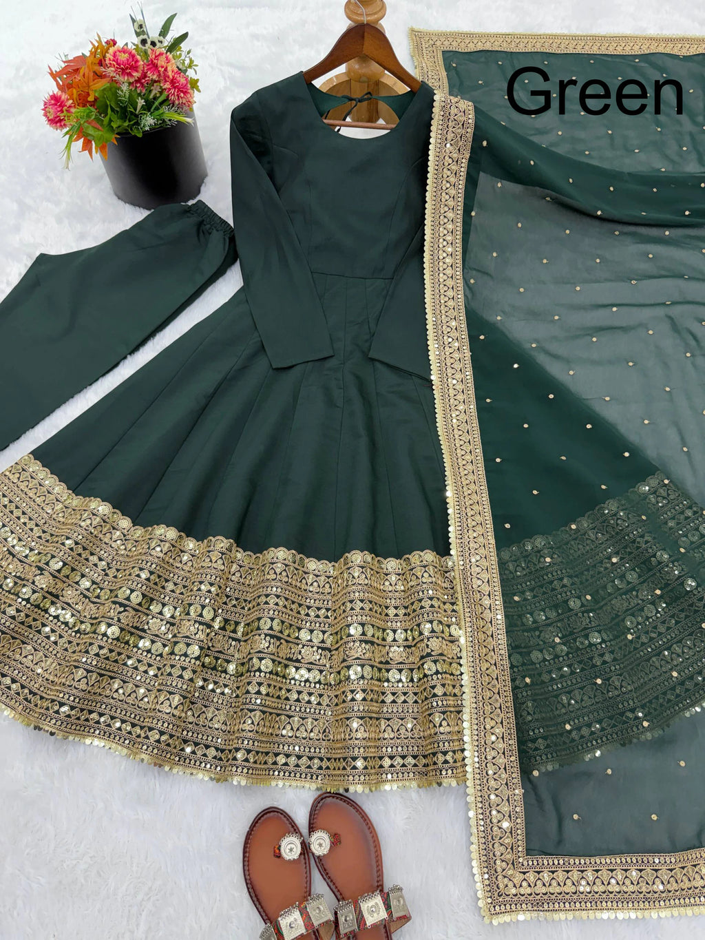 Hot Selling Traditional Indian Style Softest Cotton Afghani Suit Set With Designer Dupatta for Women Party Wear Fully Stitched