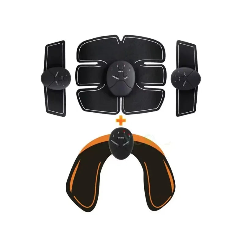 Portable Rechargeable EMS Muscle Stimulator Smart Electric Fitness Abdominal Training Stickers Body Shaping Slimming Massager