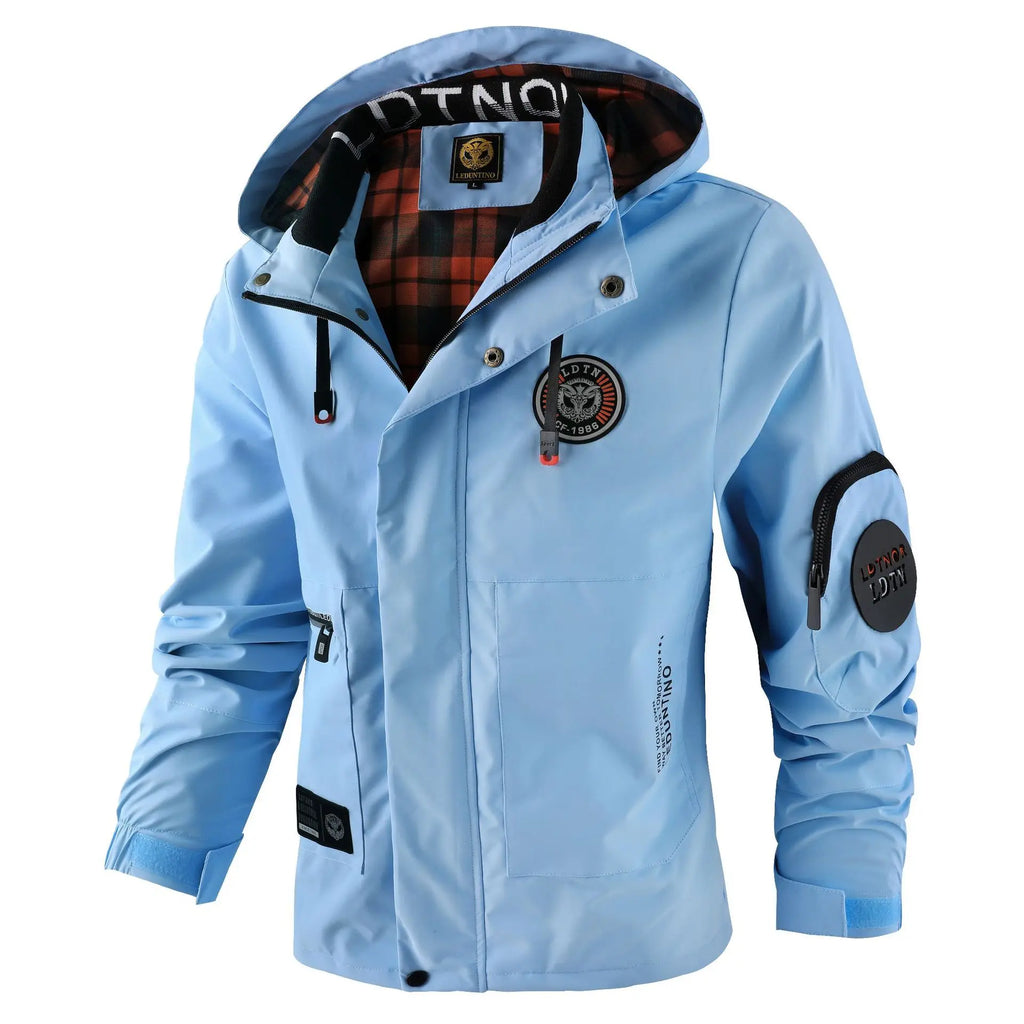 Men's Casual Jacket Parka Autumn/Winter Hooded Jacket Men's Coat Solid Color Outdoor Chic