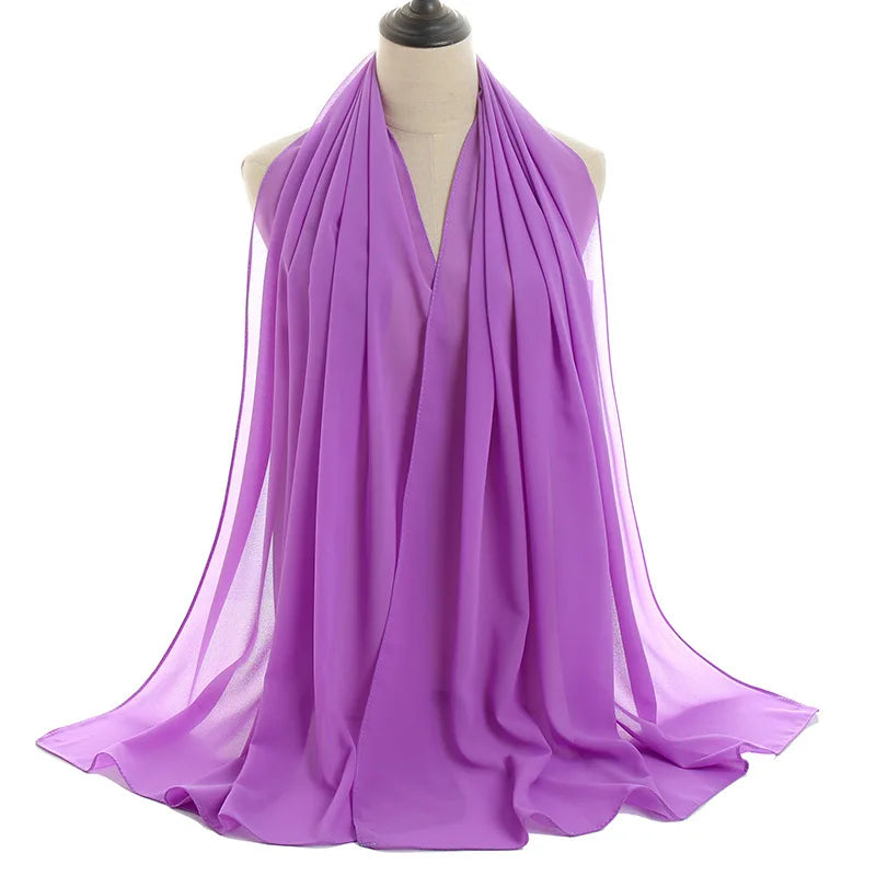 Ramadan Islamic Instant Bubble Chiffon Shawl Scarf Lady Head Wrap Women Hijabs Scarves Bufandas Muslim Veil Hijab Snood 180*70cm