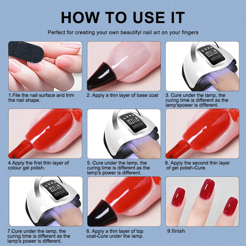Professional Nail Dryer Lamp Infrared Sensor LED Manicure Lamp for Quick Curing All UV Gel Nail Polish Nail Drying Salon Tools