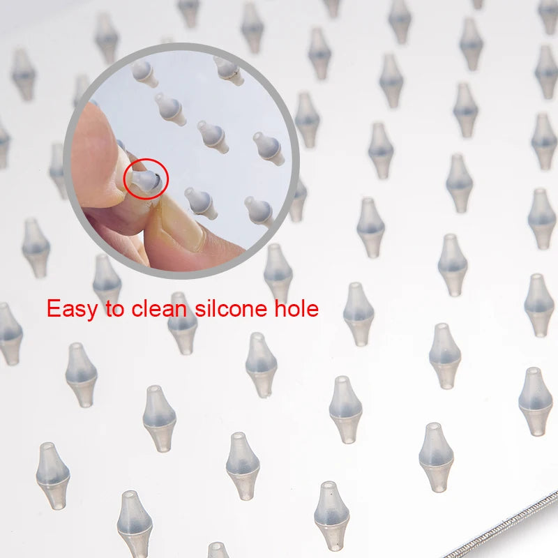 16 Inch Large Square Rain Shower Head Stainless Steel High Pressure Shower Head Polished Finish Ultrathin Bathroom Accessories