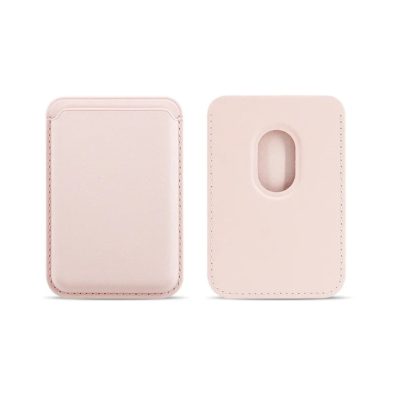 Magnetic Card Holder Leather PU Card Sleeve ID Card Holder Mobile Phone Back Sticker Bag For Magsafe iPhone 17 Card Holder Cover
