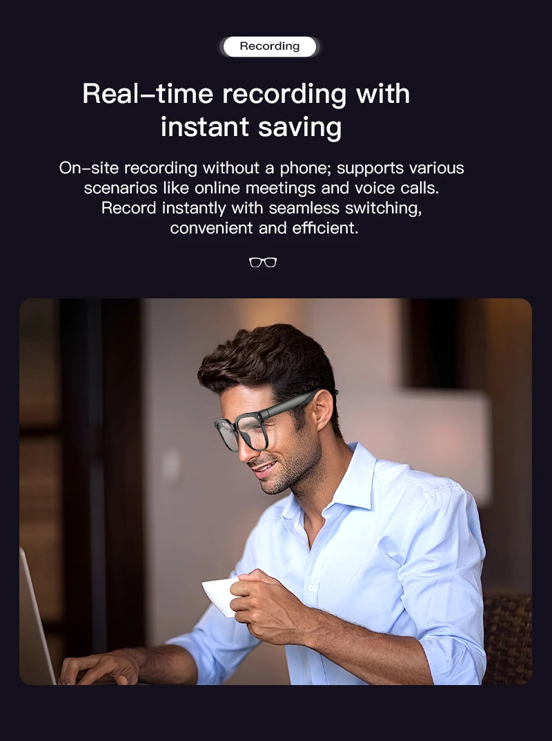 Smart Glasses AR AI Translation 4K Camera Bluetooth Call Touch Control Outdoor Sports Sunglasses Men Women 2026 New Dropshipping