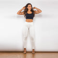 Shascullfites Melody High-Waisted White Fitness Leggings for Women Sports Tights Scrunch Bum Lifter