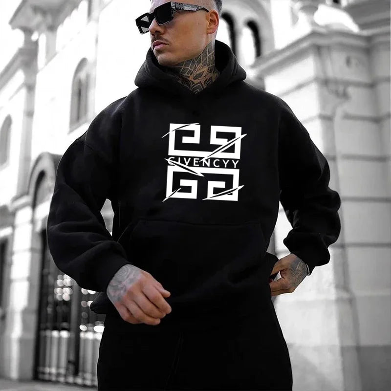 Autumn/Winter Men's 2025 Fashion Fun Pattern Printed Harajuku y2k Hoodie Casual Street Women's Fashion Street Outdoor Hoodie