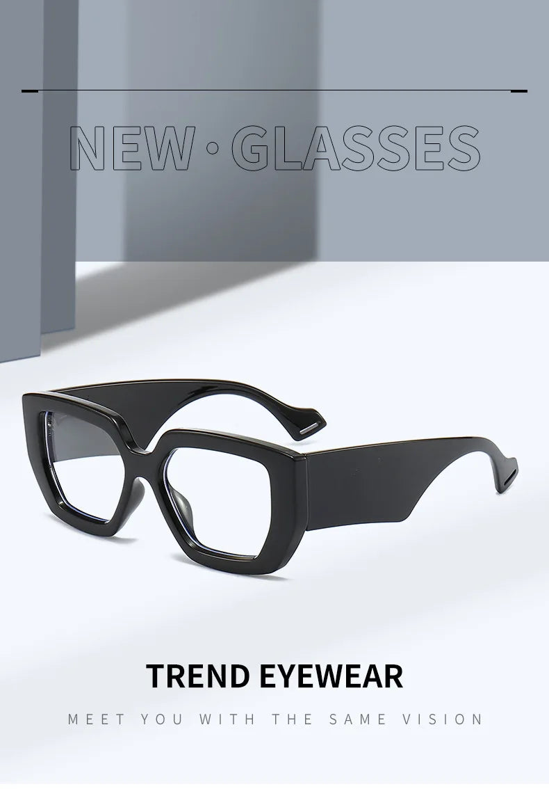 Square Reading Glasses For Women Optical Lens Prescription Men's Eyeglasses Big Thick Frames Presbyopic Eyewear Trendy
