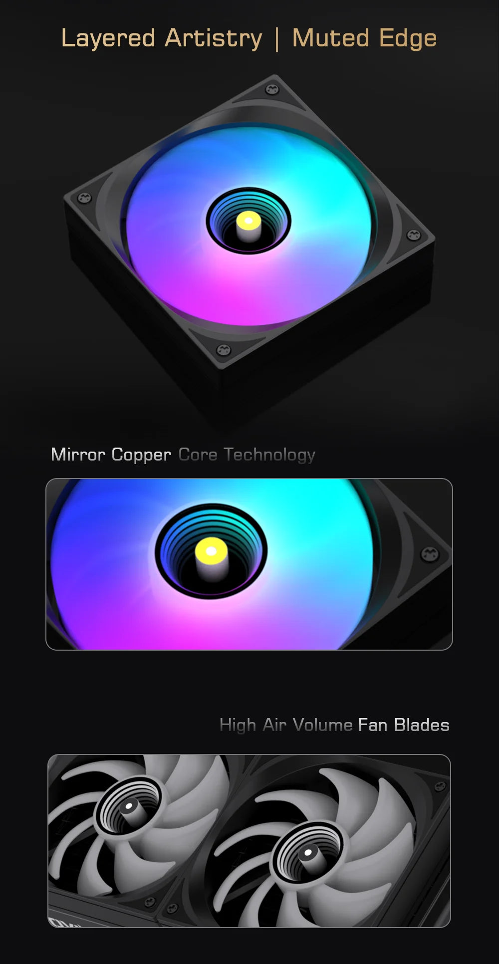 LOVINGCOOL AK liquid cooler 240mm 360mm broken code screen dynamic digital display ARGB PWM Abyss Mirror integrated water cooled