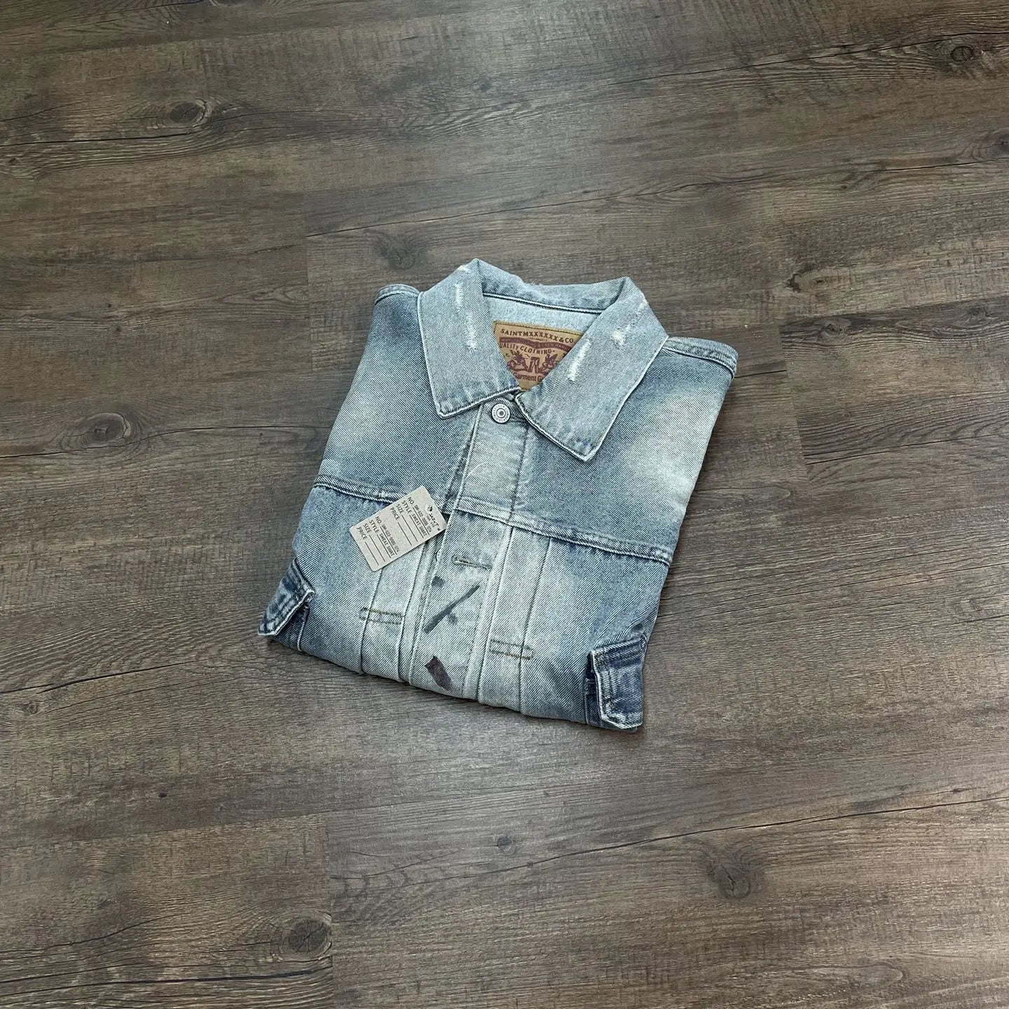 Yao Fashion SAINT OF MICHAEL Damaged Aged Ripped Denim Jackets Streetwear Loose Oversize Unisex High Quality Jacket For Men