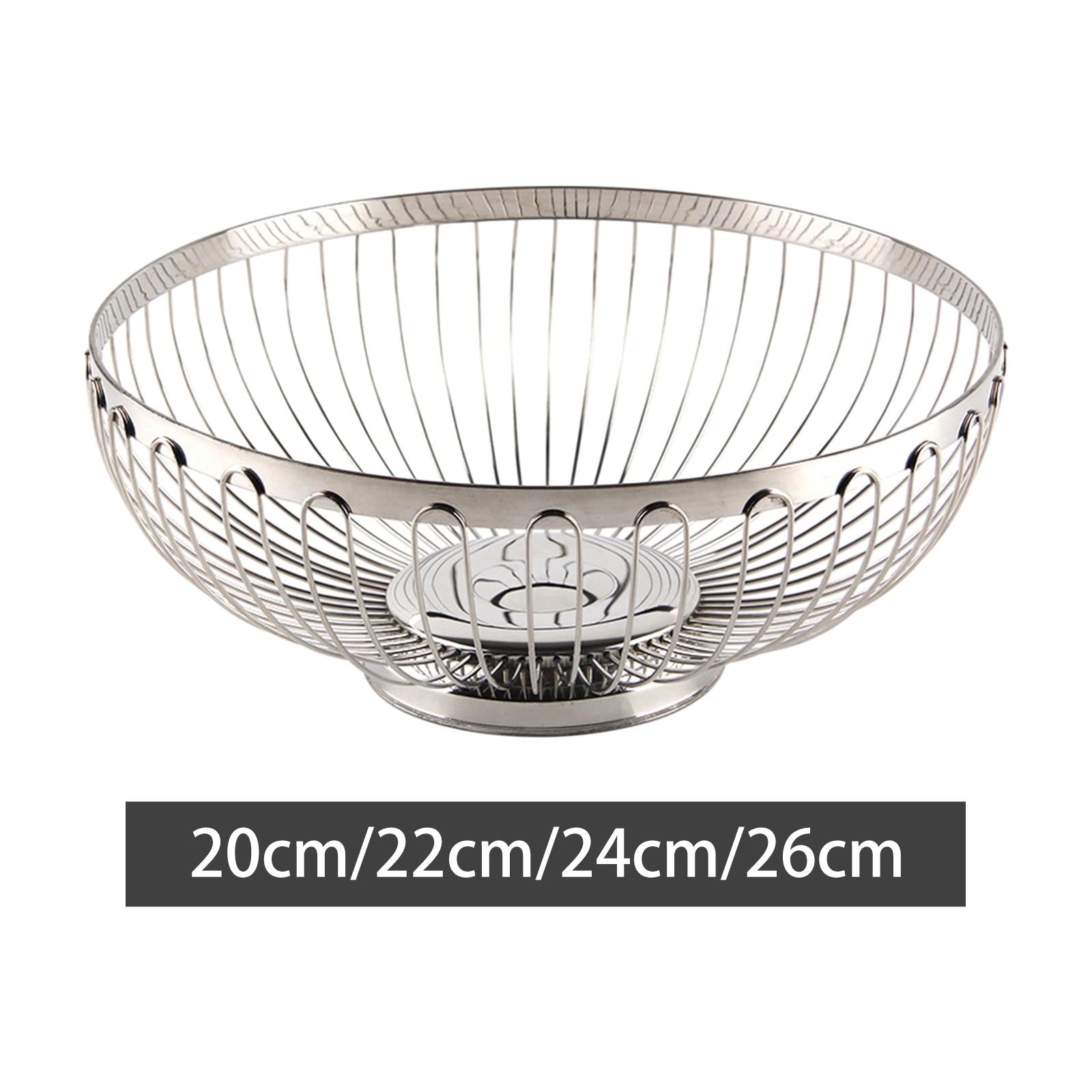 Stainless Steel Fruit Basket Countertop Fruit Bowl Kitchen Gadgets Vegetable Basket Modern Fruit Basket Stand for Reception