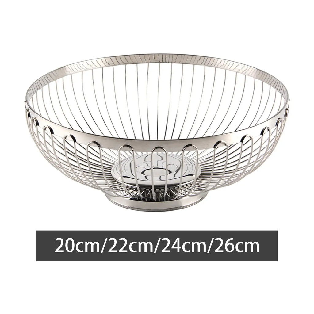 Stainless Steel Fruit Basket Countertop Fruit Bowl Kitchen Gadgets Vegetable Basket Modern Fruit Basket Stand for Reception