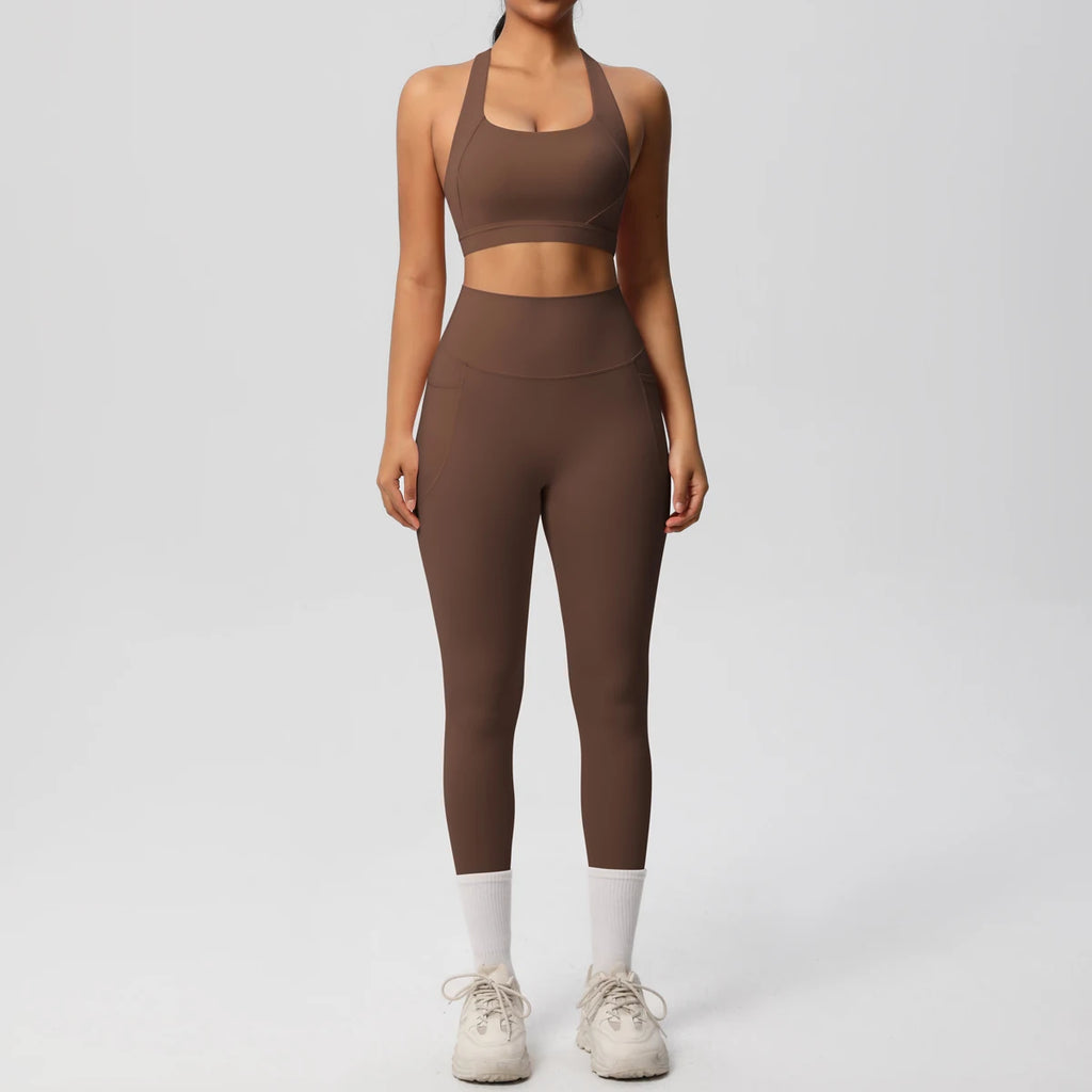 Yoga Suit Sports Set Womens Sportswear Sports Women's Yoga Bra Tummy Control Slimming Booty Leggings Women's Tracksuit
