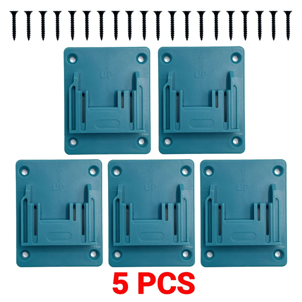 5PCS Battery Holder for Makita 18V Li-ion Battery Tools Machine Holder Storage Rack Wall Mount for BL1860 BL1850(No Battery)
