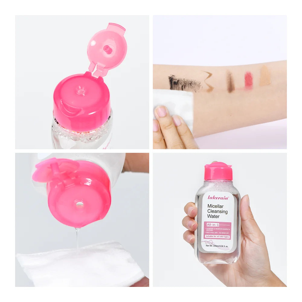 100ml Micellar Cleansing Water Makeup Remover Liquid For Face Eyes Lips Deep Cleansing Refreshing Non Tight Gentle Daily Facial Skin Care Cosmetics