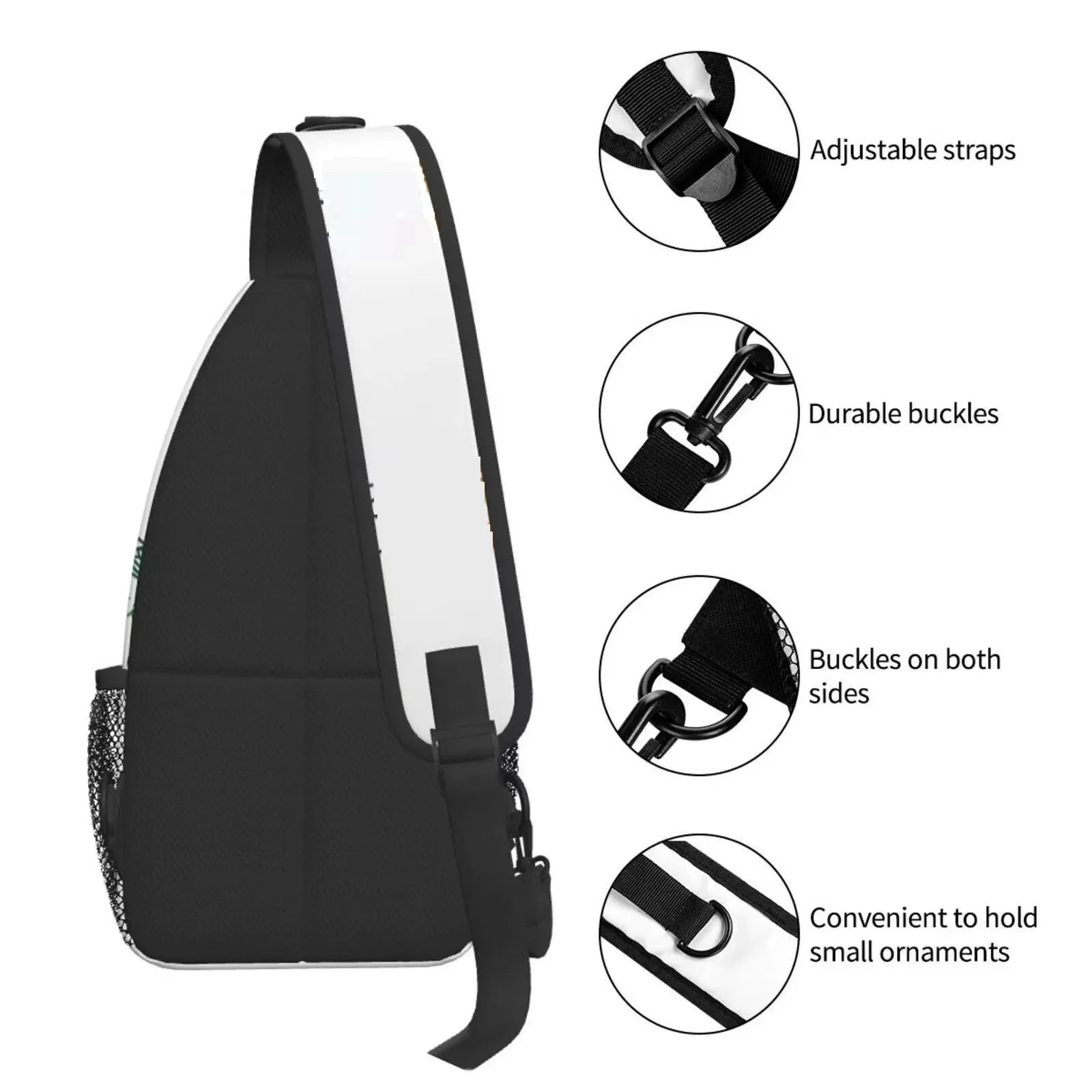 Roblox Shoulder Bag Virtual Gaming World Cartoon Print Sports Crossbody Bag 29*13*39cm Chest Bag