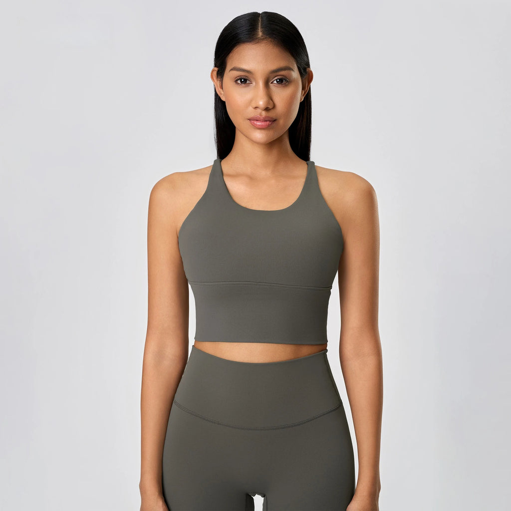 New Style Sports Bra: Shock-Absorbing, Sexy Open-Back, Thin-Strap Tank Top for Women's Yoga