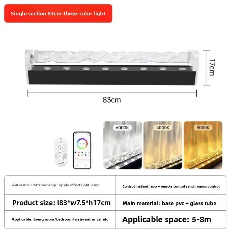 3D dynamic water ripple wall washing atmosphere pattern room background decoration LED projection light