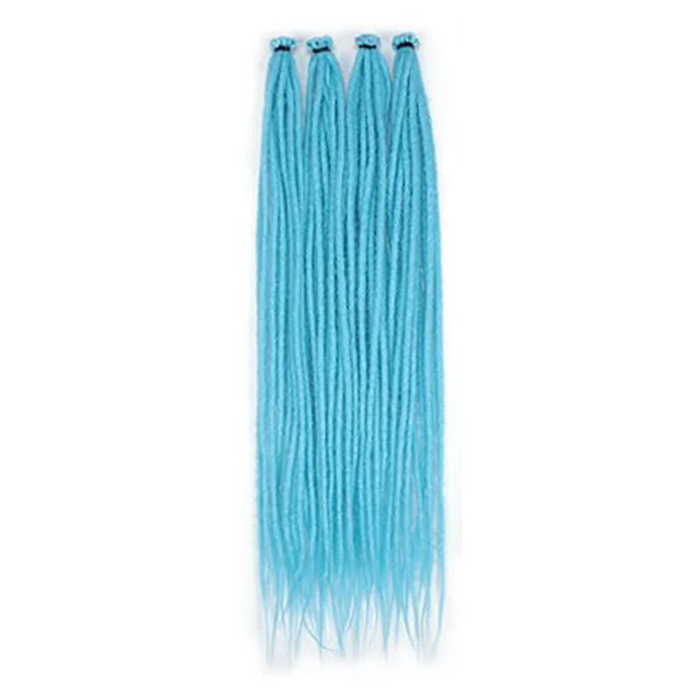 Dreadlock Extensions, 22" Brown to Blonde Synthetic Crochet Dreads Extensions 100% Handmade Single Ended Dreads Thin 0.6cm Width