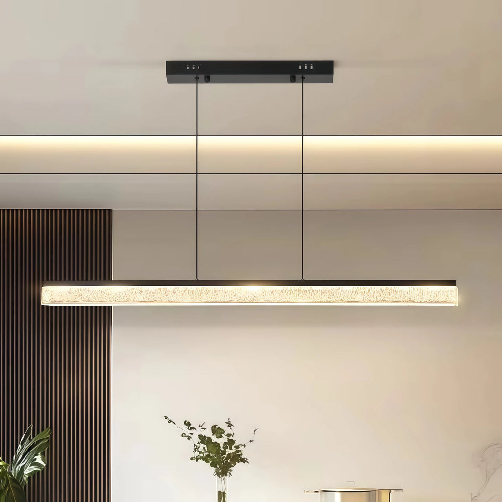 IRALAN Modern Ceiling Chandelier Line Dimmable Pendant Light Home Lamp Hanging for Kitchen Living Dining Room Decor