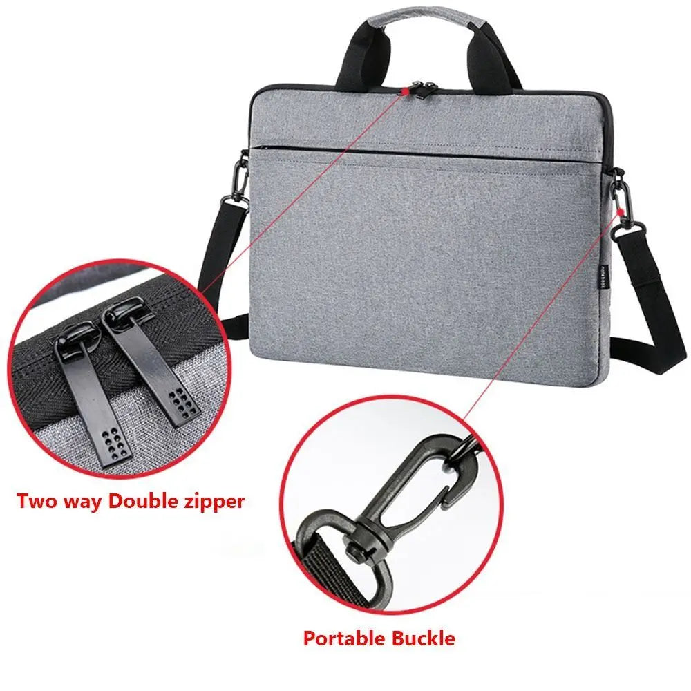 New Shockproof Laptop Sleeve Case Ultra Thin Large Capacity Shoulder Bag Business Fashion Laptop Handbag Notebook Cover Pouch