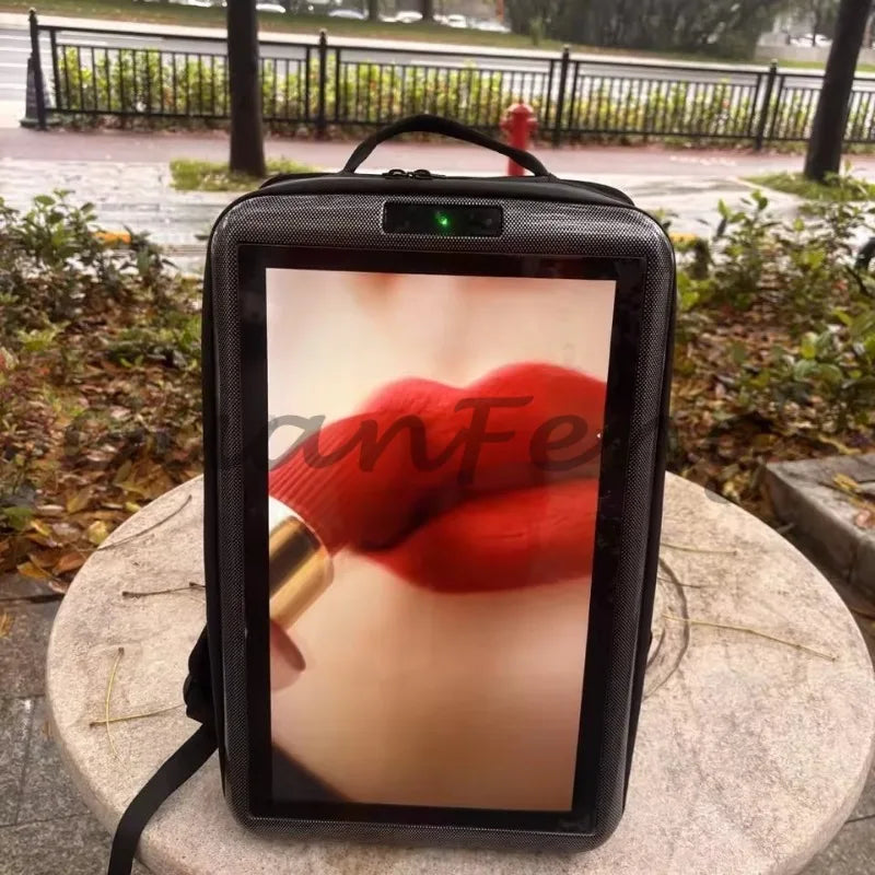 Android Backpack Advisement Player Mobile Outdoor Backpack LCD Screen Battery Powered Supply Backpack Advertising LED Screen Bag