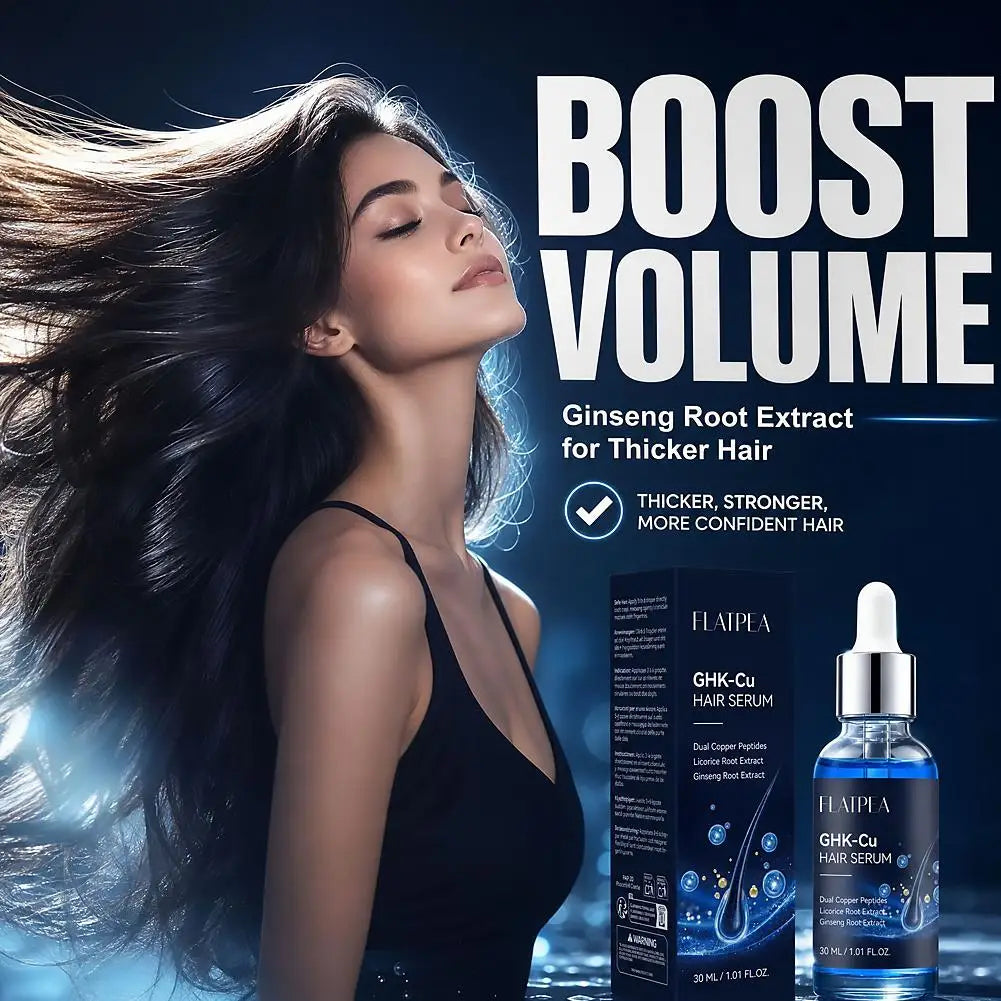 Ghk‑Cu Copper Peptide Hair Serum Fast Absorption Improve Dry Split Plit Hair End Repair Scalp Barrier Root Strengthen Repair