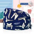 Dentistry Pet Medical Scrub Pharmacist Clinic Hat Dentist Lab Cap Nurse Surgical Working Caps Nursing Hats Cotton with Button