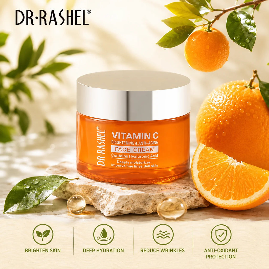 DR.RASHEL Vitamin C Series Creams Refreshing Non-Greasy Day Cream With Sun Protection Comprehensive Care And All Skin Needs 50g