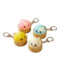 Cute Kawaii Dumpling Fidget Toys Mechanical Switch Clicker Light Up Dim Sum Bao Bun Keychain Stress Relief For Backpack Adults