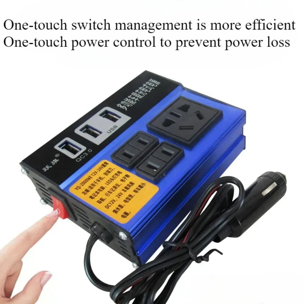 Car Electric Energy Inverter Efficient Conversion Strong Compatibility Power Converter For Vehicle Truck SUV Boat Use