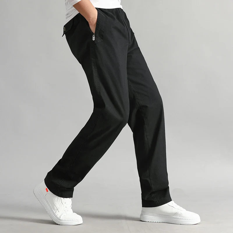 Men's Cargo Pants Summer Spring Cotton Workwear Large Size 6XL Casual Climbing Joggers Sweatpants Hombre Autumn Work Trousers