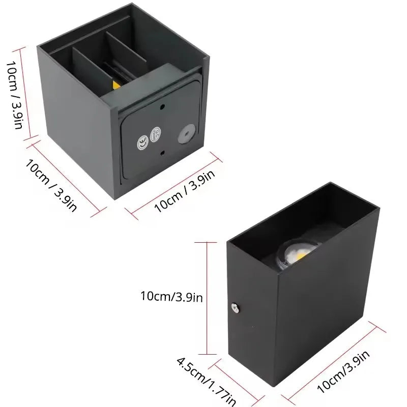 6W 12W LED Wall Light Outdoor IP65 Waterproof Modern Nordic Style Indoor Wall Lamps Living Room Porch Garden Balcony Lamp
