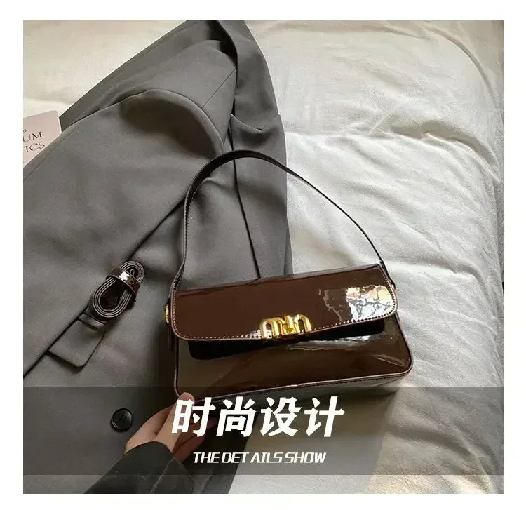 Classic Designer Leather Handbag For Women Crossbody Shoulder Bag Elegant Ladies Tote Purse Luxury Brand